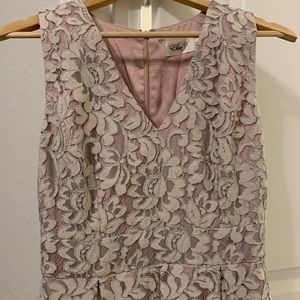 Size 6 Eliza J Dusty Rose lace MIDI Dress